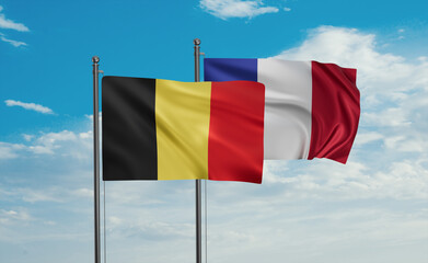 Belgium and France flag