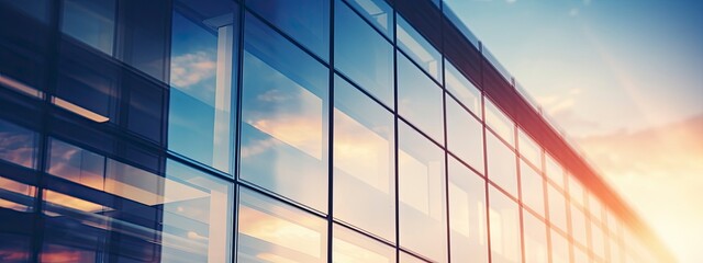 Architecture and construction rendering, Reflective business office building, Generative AI