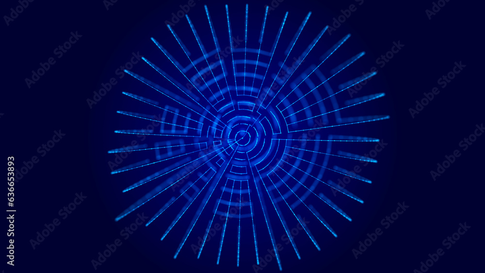 Poster background matrix code. drawing of moving particles. data exchange. 3d rendering.