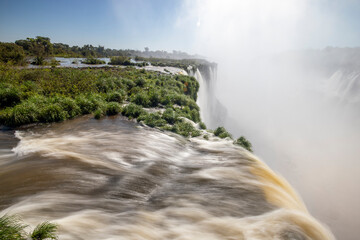 The thunderous Devil's throat at Iguazú Falls, one of the new seven natural wonders of the world...