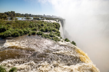 The thunderous Devil's throat at Iguazú Falls, one of the new seven natural wonders of the world...