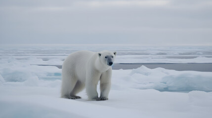 Obraz na płótnie Canvas bär polar arctic tier weiß schnee eisbär