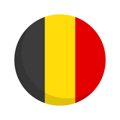 Fototapeta premium Round Belgian flag icon. Flag of Belgium. Vector.