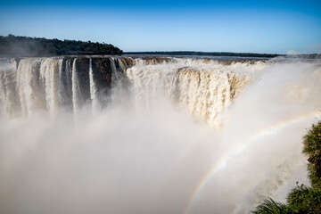 The thunderous Devil's throat at Iguazú Falls, one of the new seven natural wonders of the world...