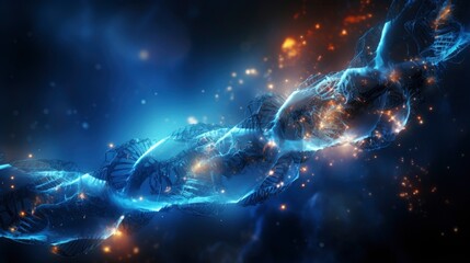 DNA chemical elements science futuristic background, Generative AI