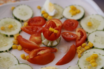 des tomates coupées 