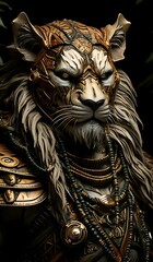 Lion as a warrior