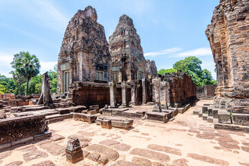 views of angkor wat complex in cambodia