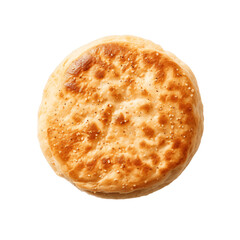 English muffin isolated on transparent background