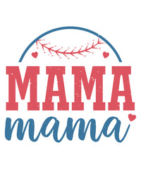 Mama Mama Baseball t-shirt design, Bundle, 