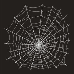 Creepy spider web monochrome element