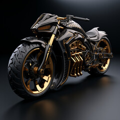 Obraz premium motorcycle on black