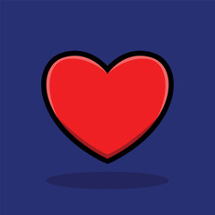 Red Heart Icons Set Vector