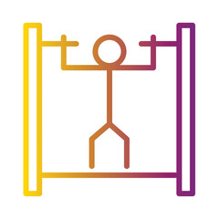 Pull Up Street Gradient Line Icon