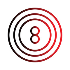 Obraz premium Billiard Pool Game Gradient Line Icon
