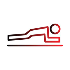 Body Health Pose Gradient Line Icon