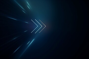 Obraz premium white arrow on a dark blue background 