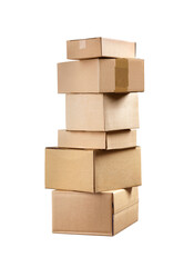 packet stack isolated on white