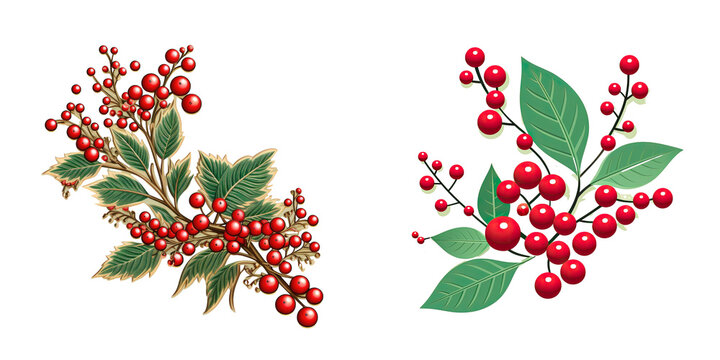Berry embellishment in Christmas colors