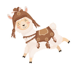 Illustration of a cute Llama