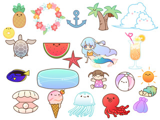 夏のイラストセット
