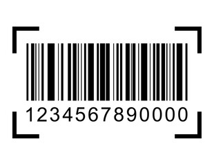 Barcode vector icon. Bar code for web flat design. Isolated illustration