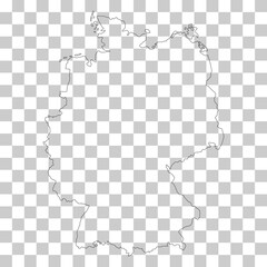 Germany map icon, geography blank concept, isolated graphic background vector illustration