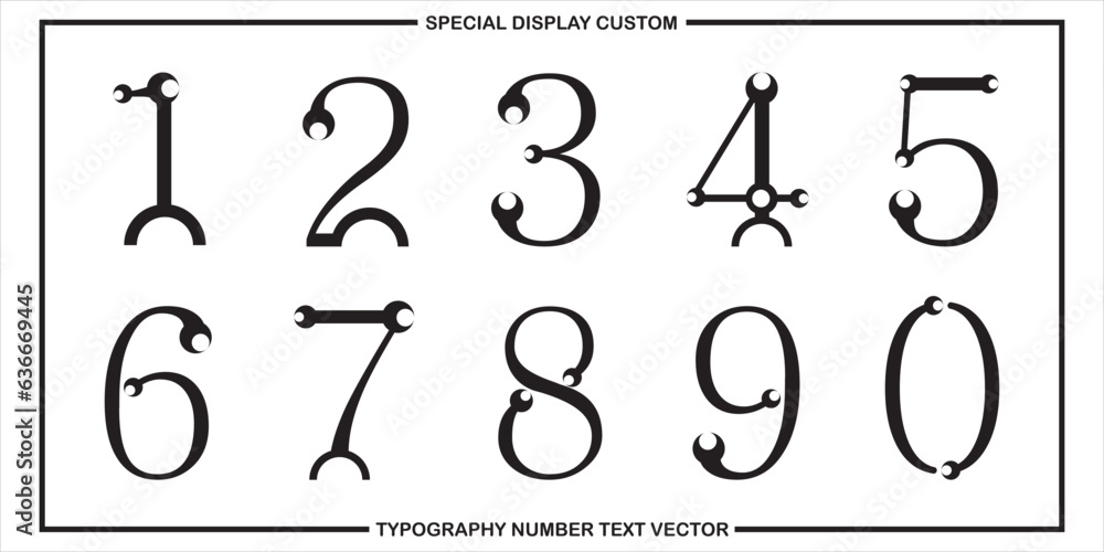 Aufkleber assorted digital custom vector numbers. minimum. color gradation. dark. banner network. 3d effect. d