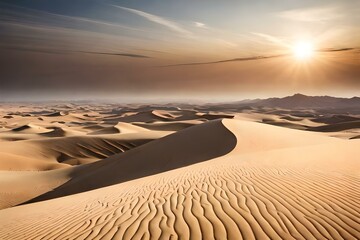An aw-inspiring view of a hot desert - AI generative