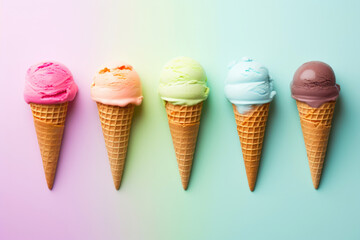 Scoops of Happiness: Colorful Rainbow Ice Cream