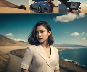 person in a car