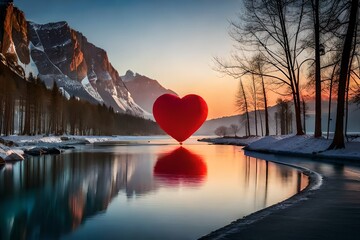heart shaped sunrise