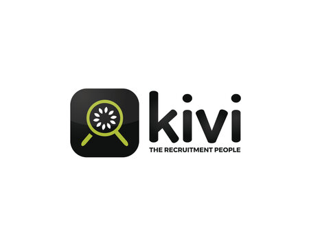 Modern and minimal kiwi logo design.