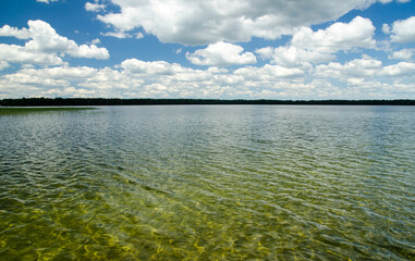 Summer lake natural background