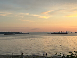 sunset at the pier