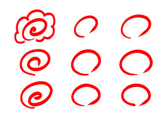 手書きの赤丸セット