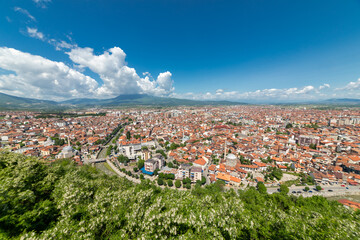 Panorama of Prizren, view from medieval fortress Kalaja, Kosovo, Serbia