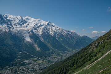 Fototapeta na wymiar Great mountains landscape Mont Blanc France Alps