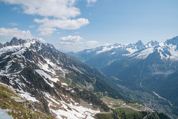 Fototapeta na wymiar Great mountains Mont Blanc with snow France