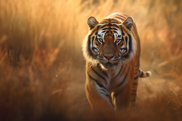 Realistic image of tiger, safari, wild