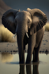 Fototapeta na wymiar Majestic elephant in the jungle