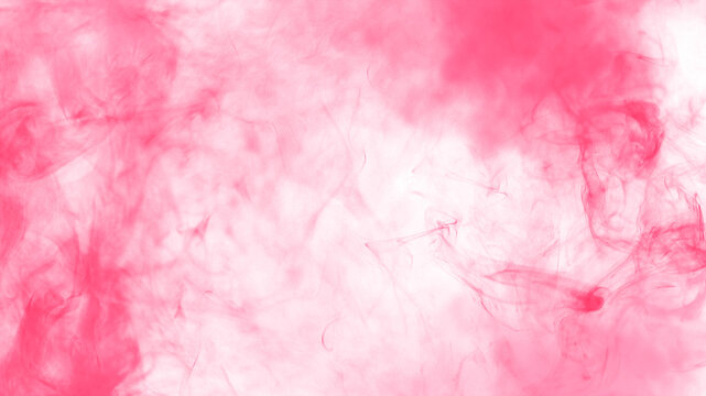 Pink fog and smoke texture isolated on transparent background
