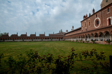 Certosa di Pavia and its courtyards