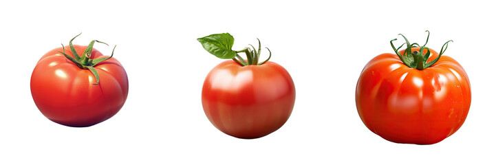 Heirloom tomato on transparent background