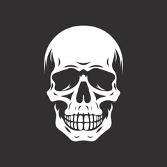 skull design on black vector