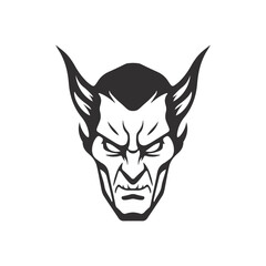 demon face tattoo vector design