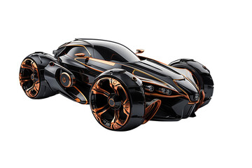 car isolated on transparent background, future technology concept. Generative Ai