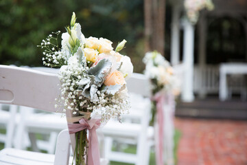 Elegant Wedding Chair Floral Decoration