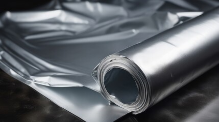 aluminum foil, clipping path, full depth of field
