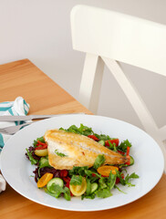 Fried dorada fish or gilt head breamfish fillet